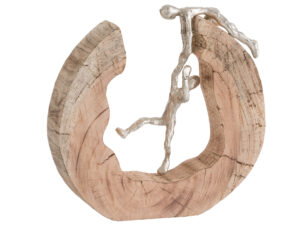 Beeld Ceimmano Mangohout Zwart H30 cm
