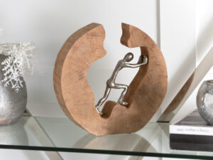 Beeld Skite Mangohout Zwart H26 cm