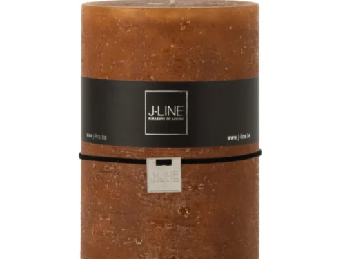 Cilinderkaars Treemis Oranje, grote rechte kaars met warme oranje kleur en J-LINE label