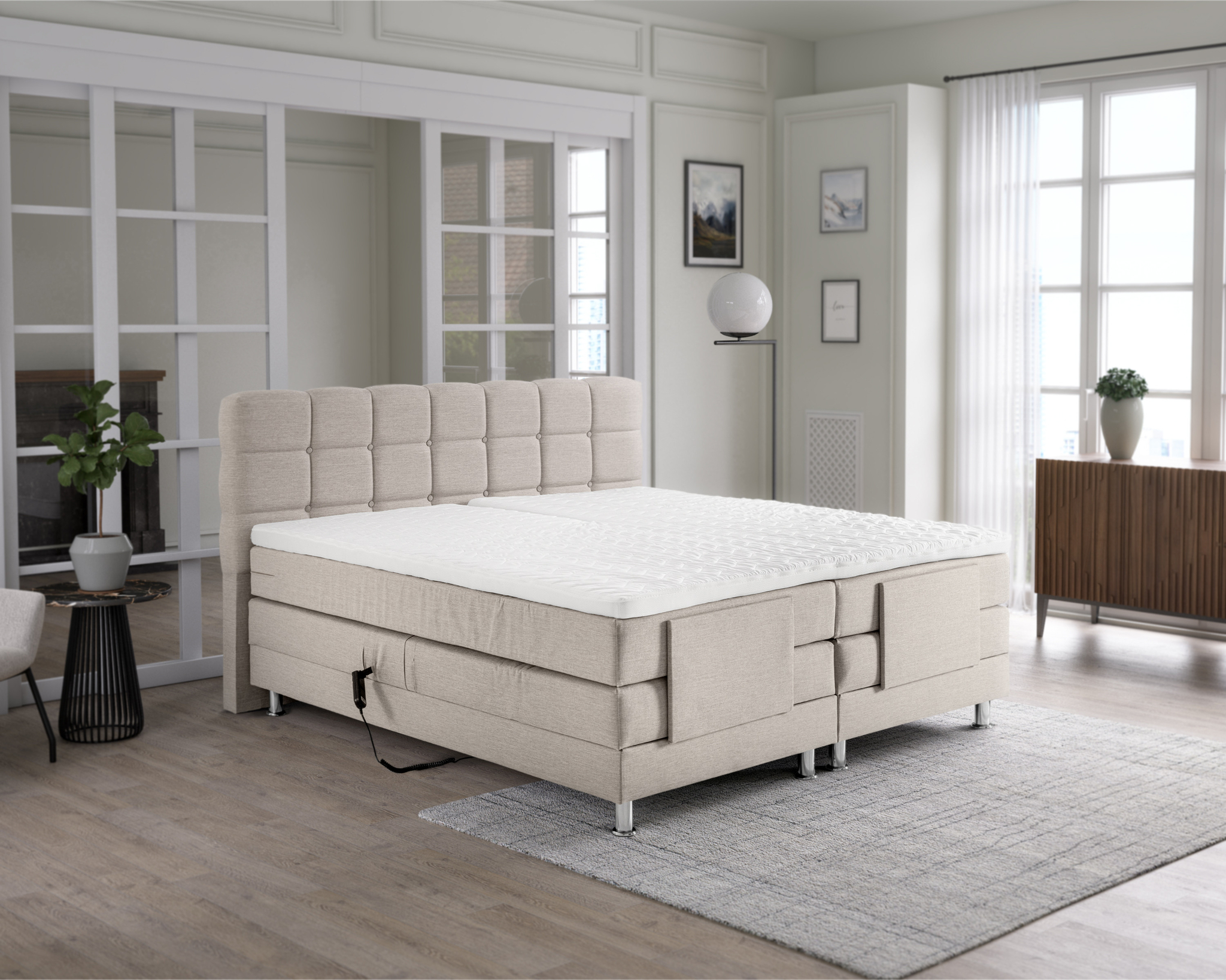 Boxspring Baurmil Beige 180x200