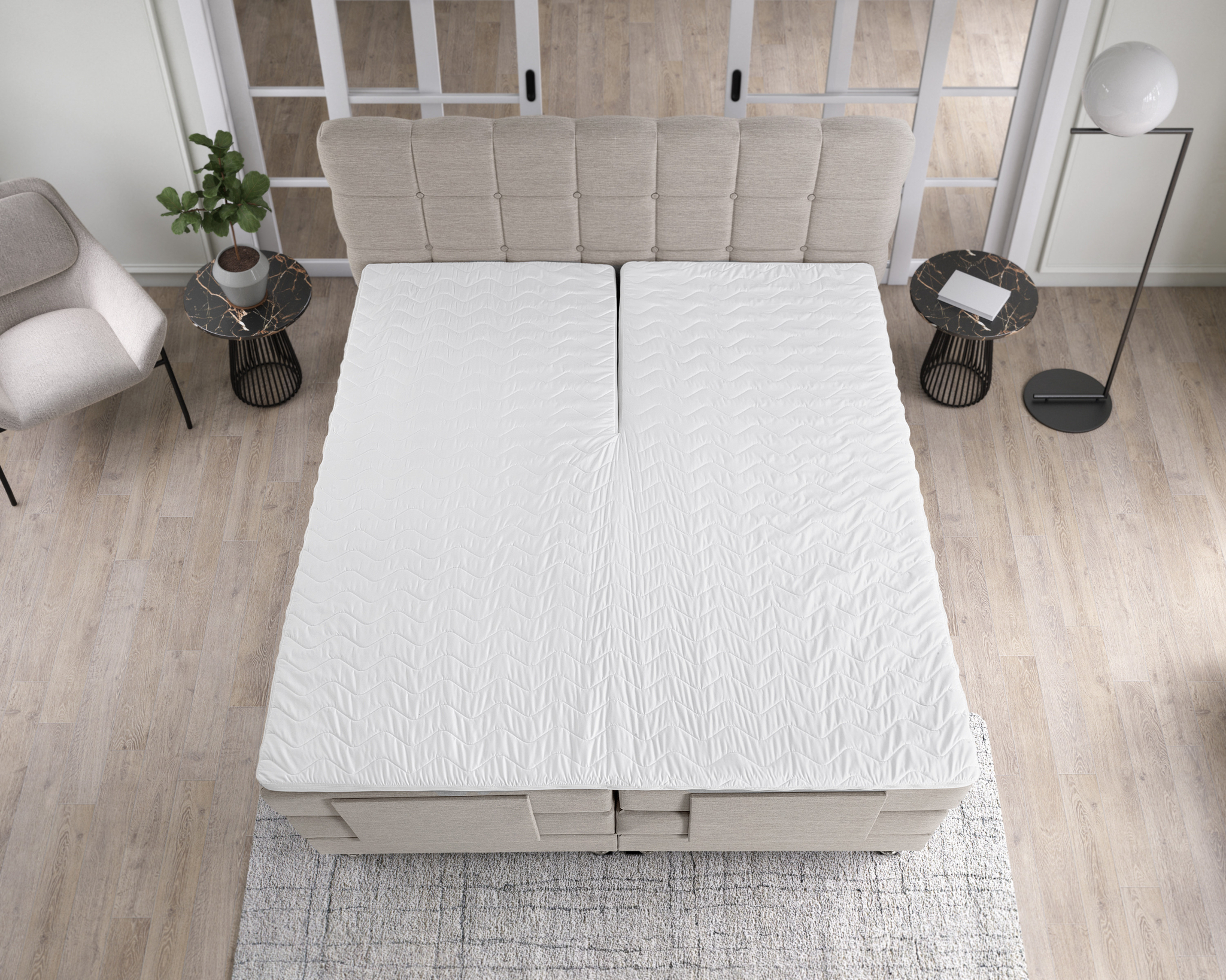 Boxspring Baurmil Beige 180x200 - Afbeelding 4
