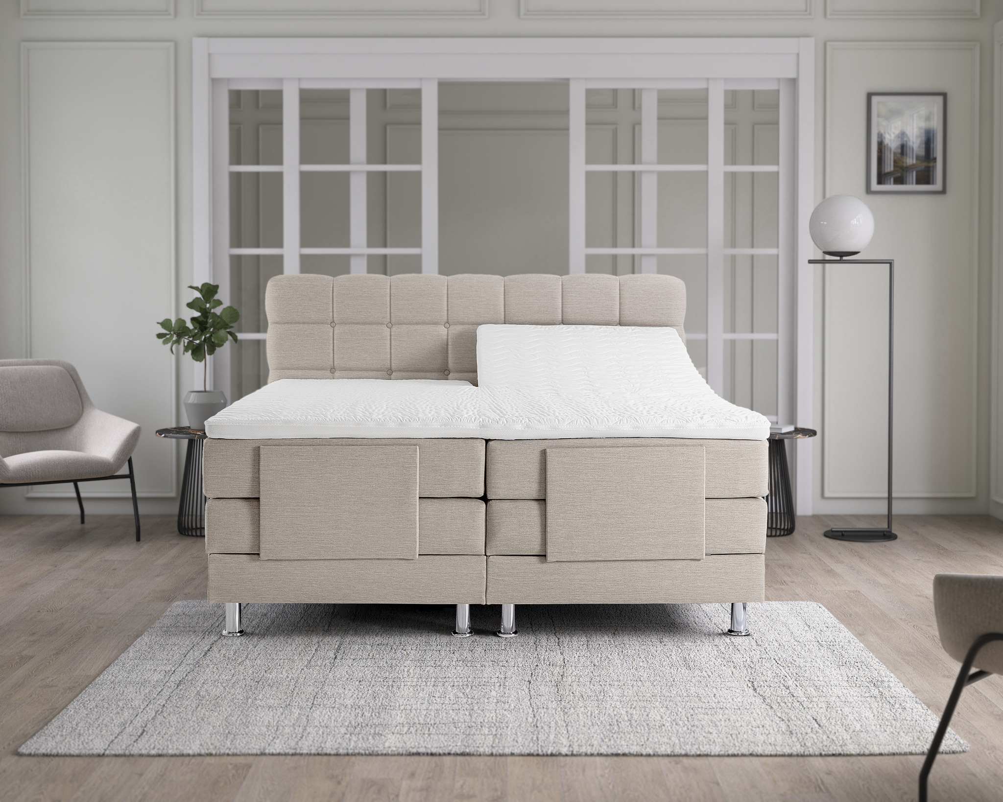 Boxspring Baurmil Beige 180x200 - Afbeelding 5