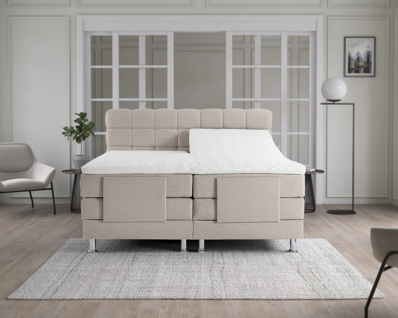 Boxspring Baurmil Beige 180x200 - Afbeelding 5