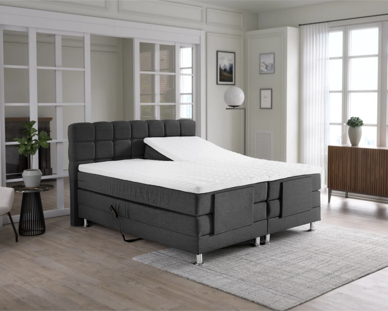 Boxspring Vormal Antraciet 160x200 - Afbeelding 3