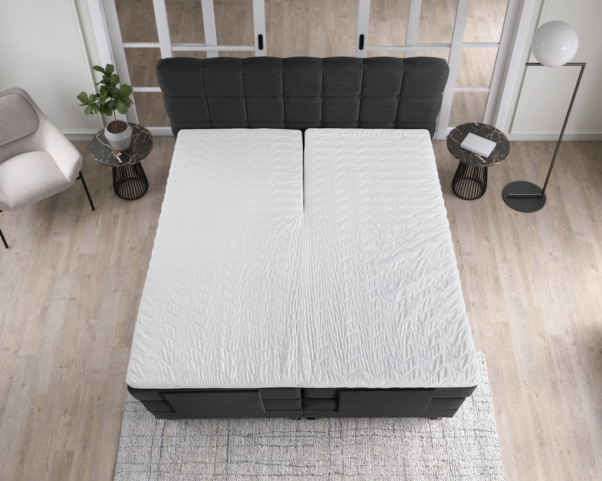 Boxspring Hoorel Antraciet 180x200 - Afbeelding 4
