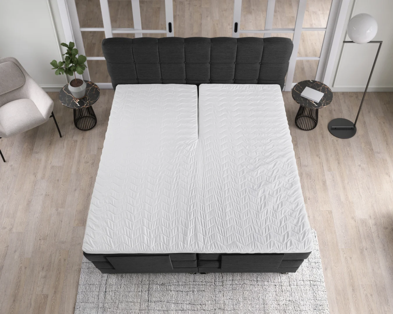 Boxspring Hoorel Antraciet 180x200 - Afbeelding 4