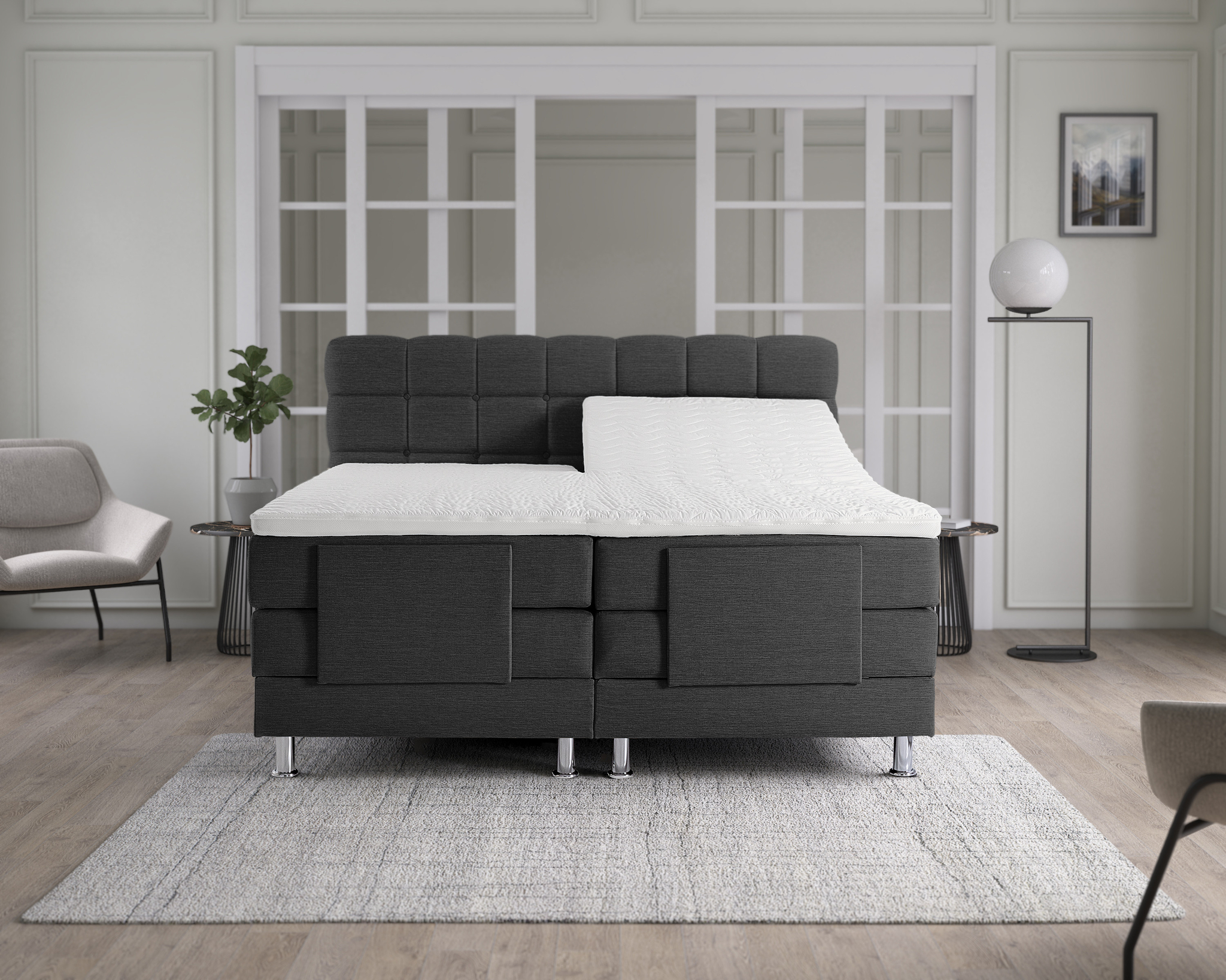 Boxspring Hoorel Antraciet 180x200 - Afbeelding 5