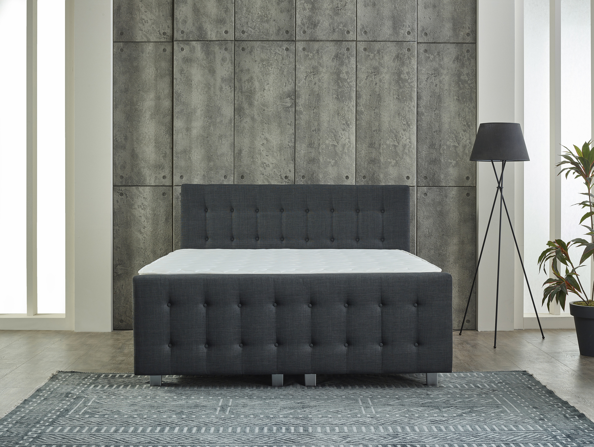Boxspring Gauntoro Antraciet 180x200