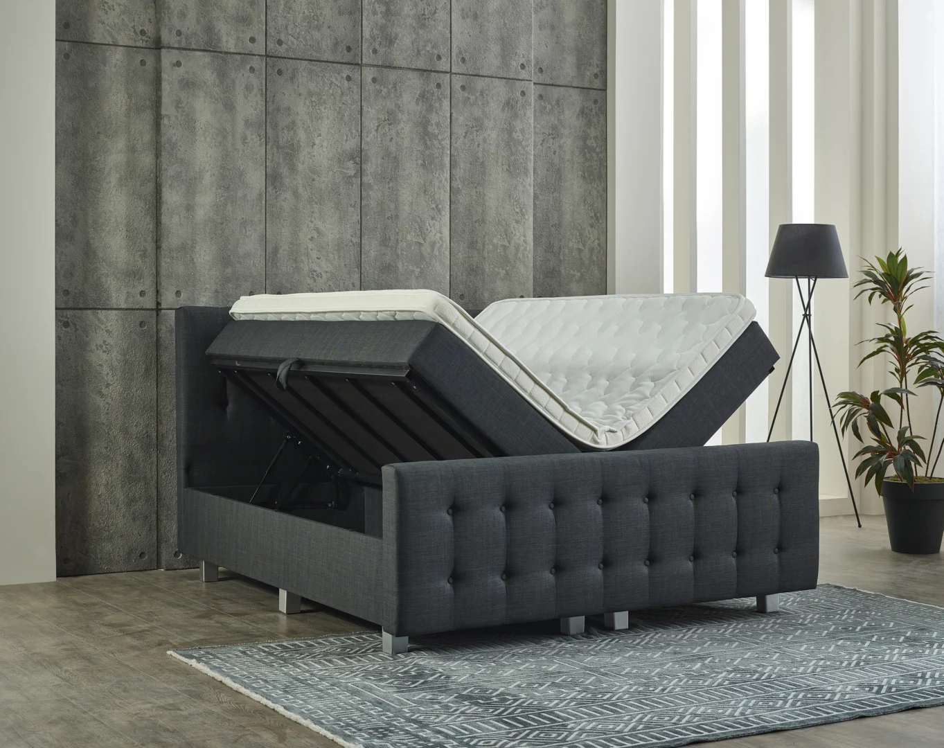 Boxspring Gauntoro Antraciet 180x200 - Afbeelding 3