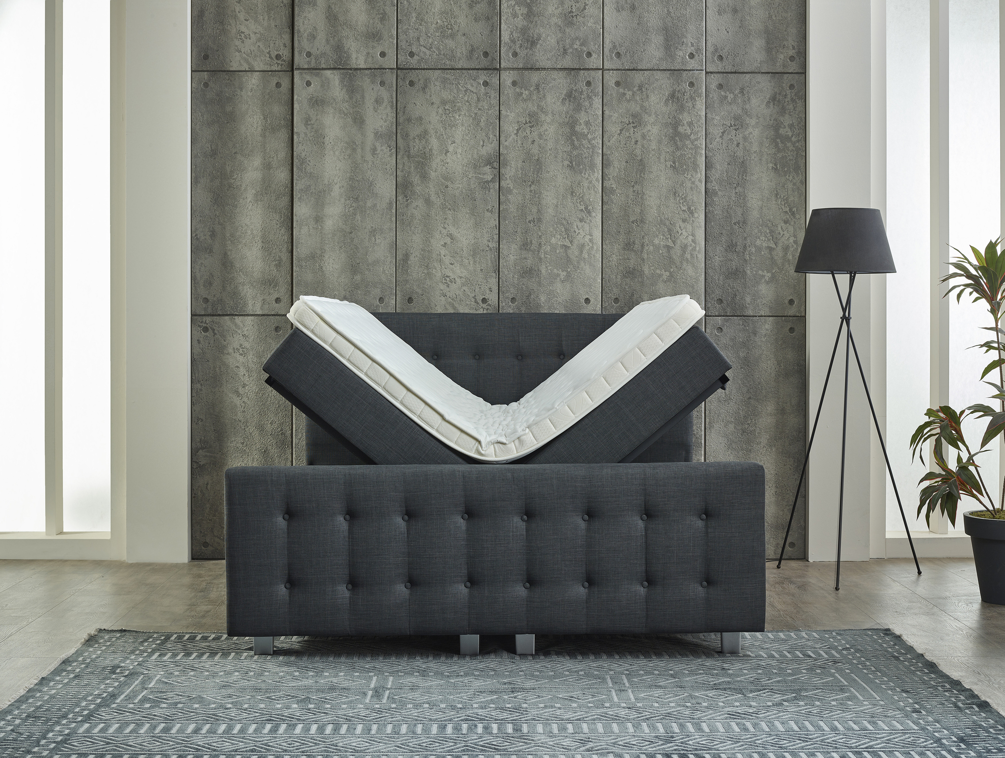 Boxspring Gauntoro Antraciet 180x200 - Afbeelding 4