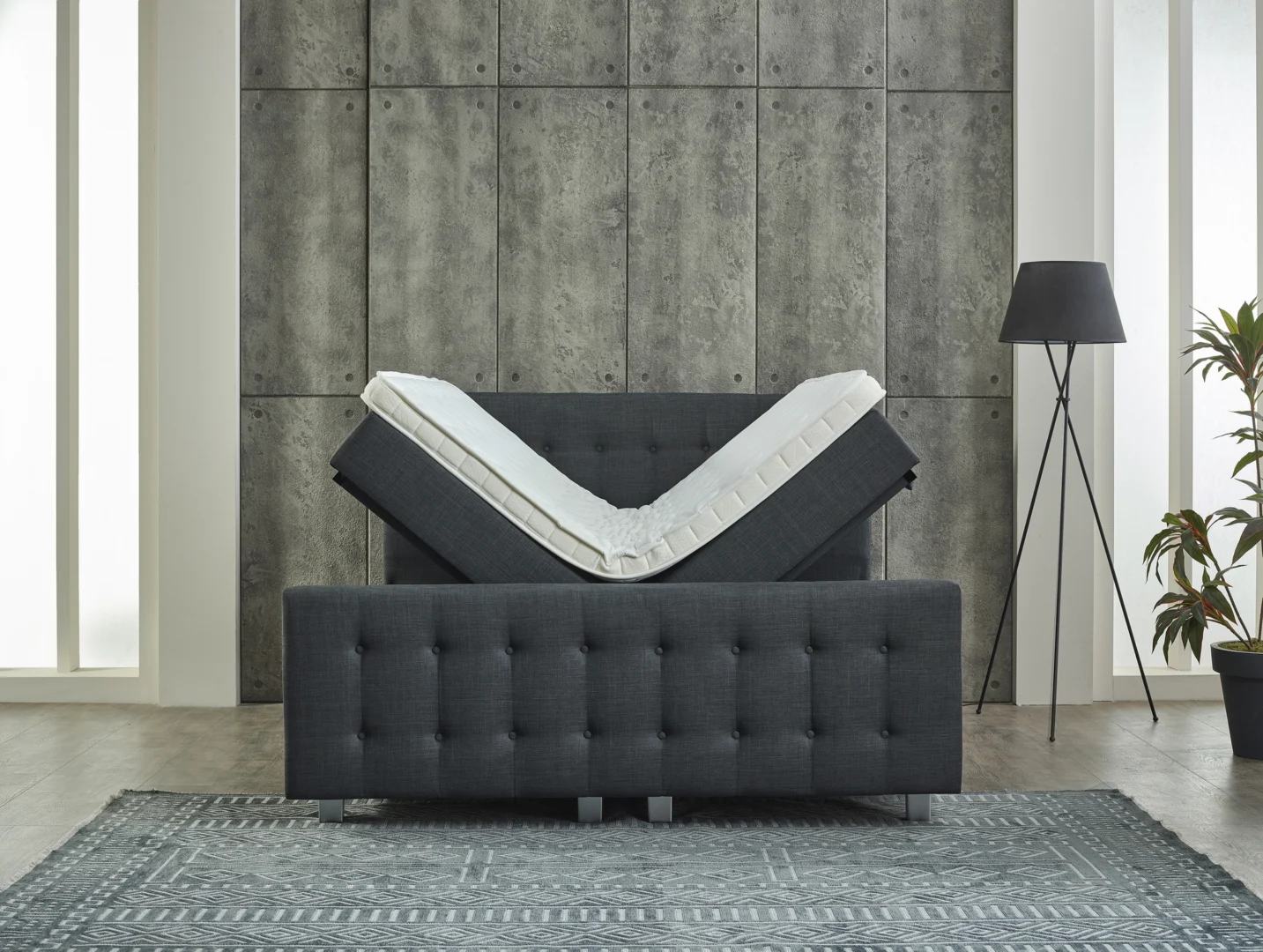 Boxspring Gauntoro Antraciet 180x200 - Afbeelding 4