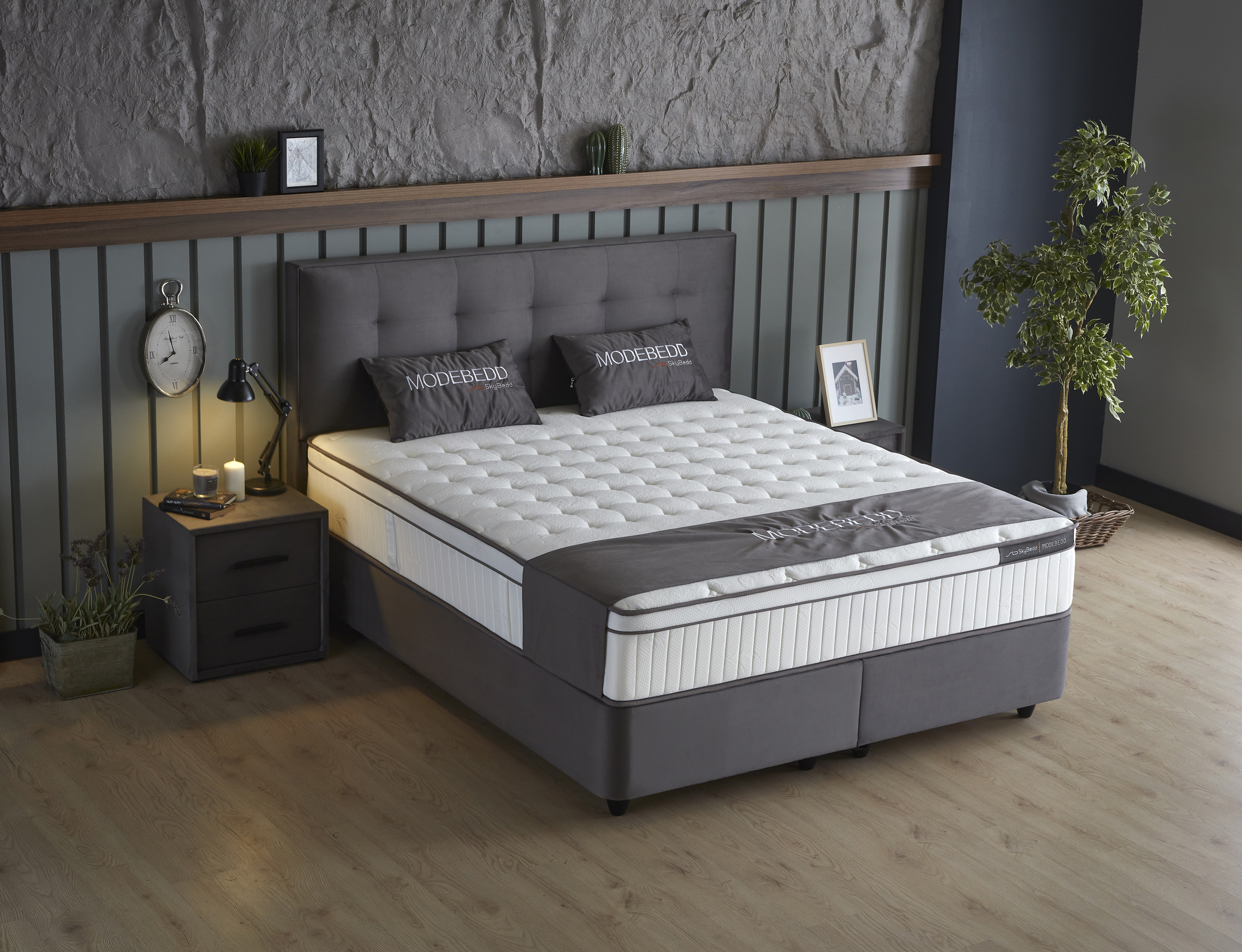 Boxspring Vietund Antraciet 140x200 - Afbeelding 3