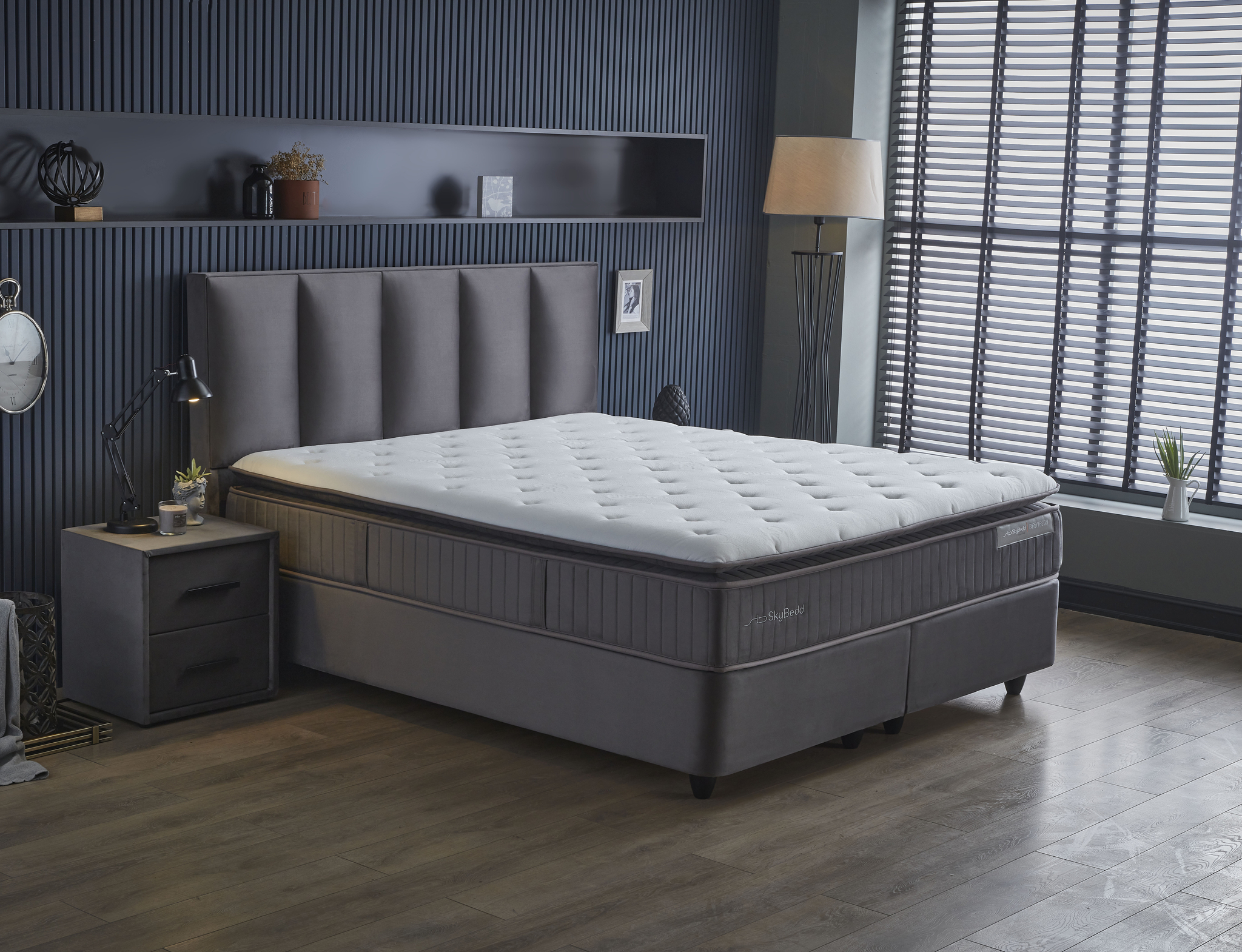Boxspring Haurdora Antraciet 140x200 - Afbeelding 3