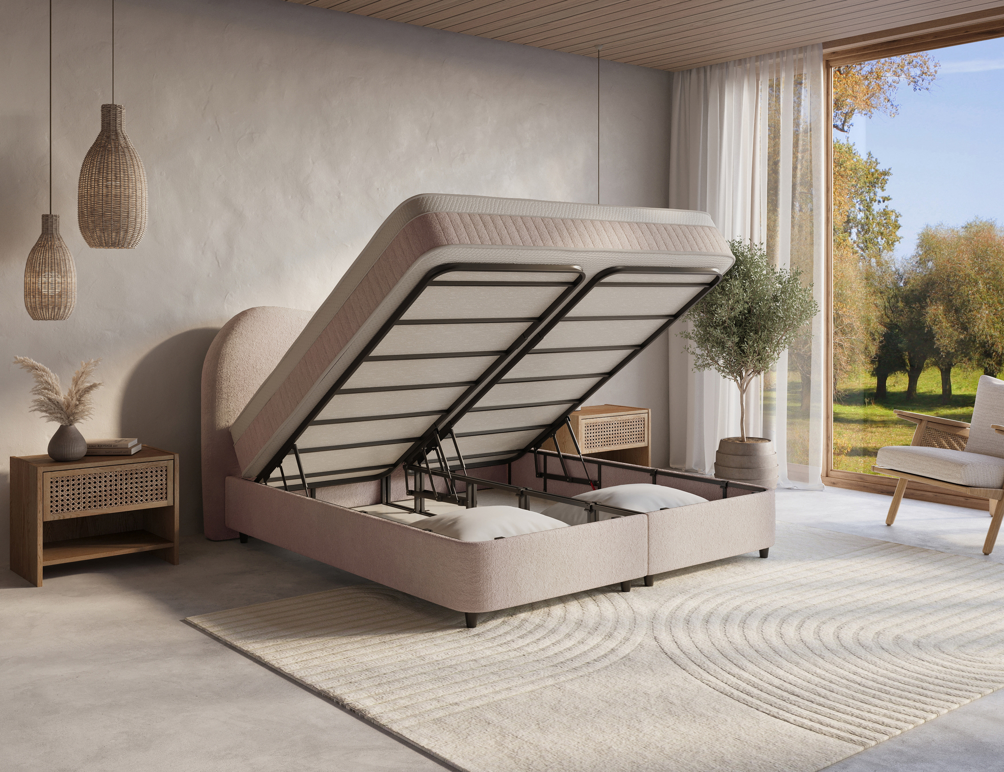 Boxspring Paastel Beige 180x200 - Afbeelding 2