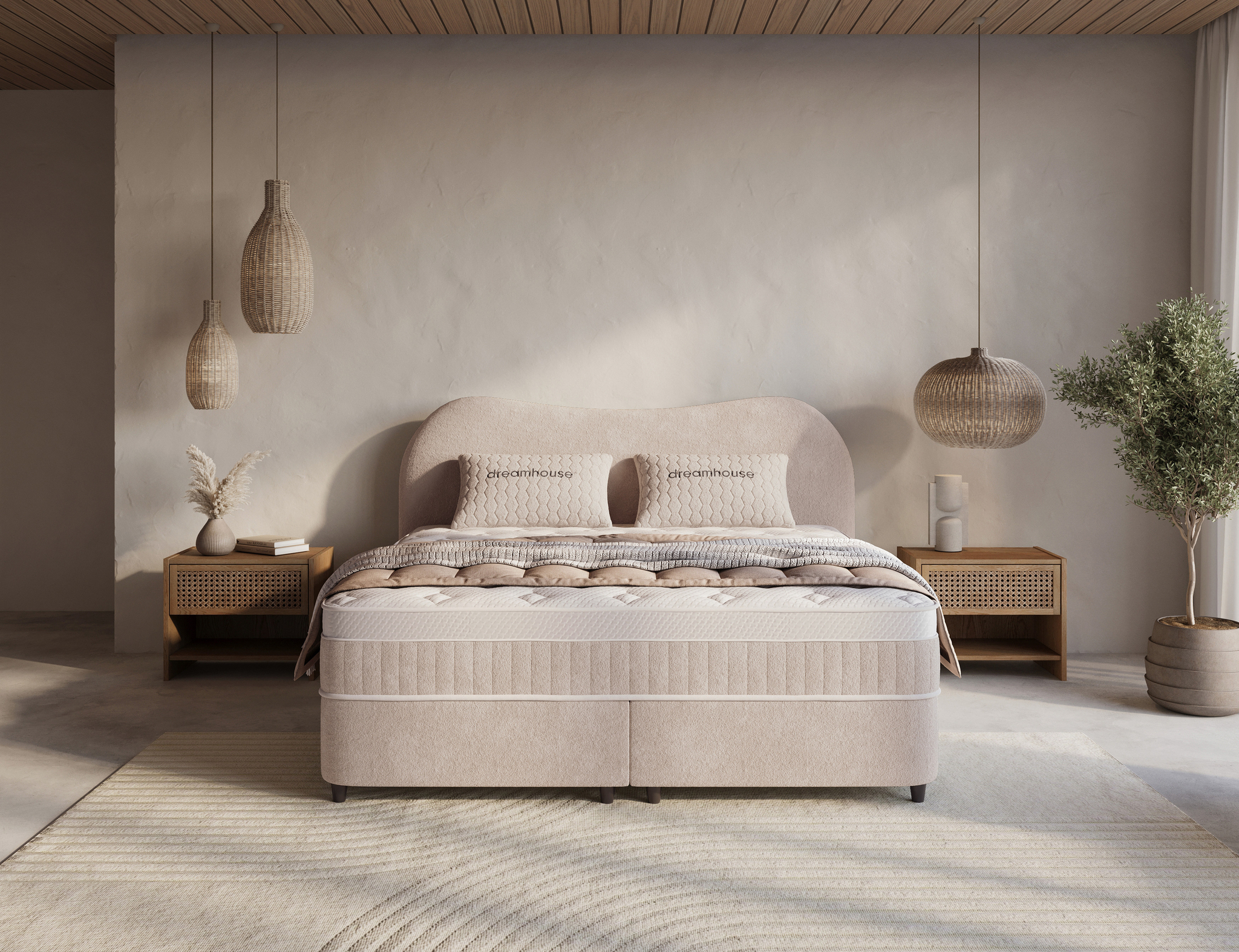 Boxspring Paastel Beige 180x200 - Afbeelding 3