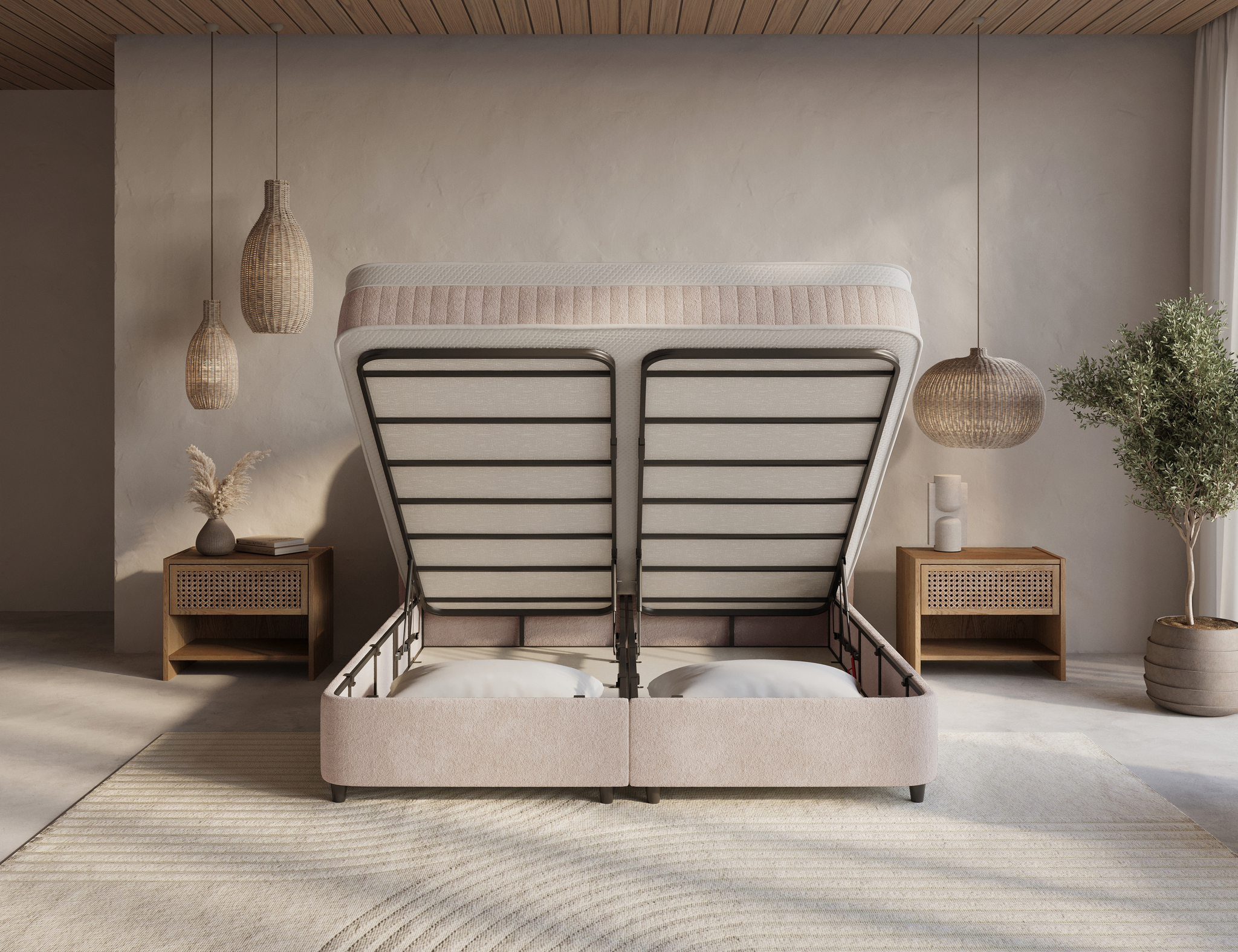 Boxspring Paastel Beige 180x200 - Afbeelding 4
