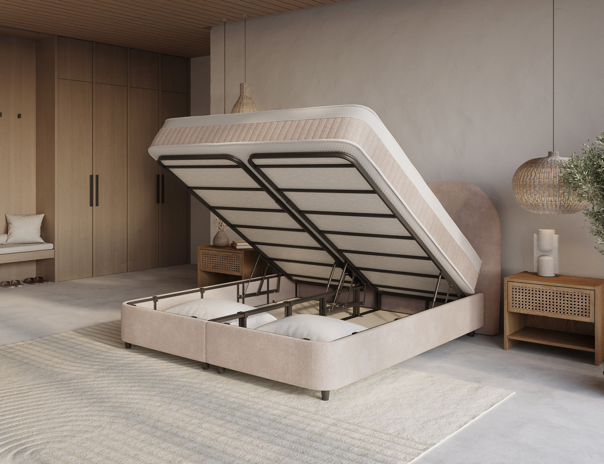 Boxspring Paastel Beige 180x200 - Afbeelding 6