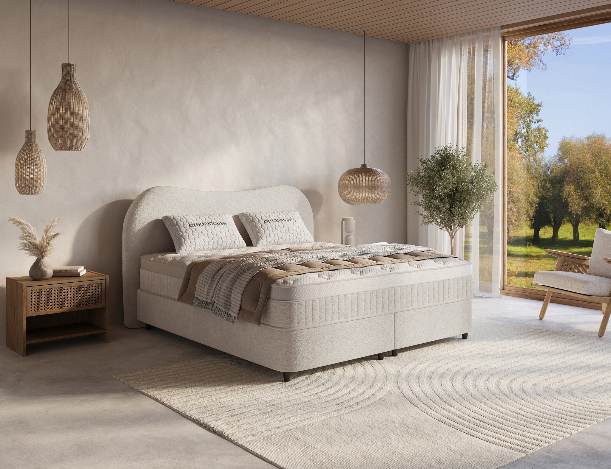 Boxspring Sotel Gebroken Wit 140x200
