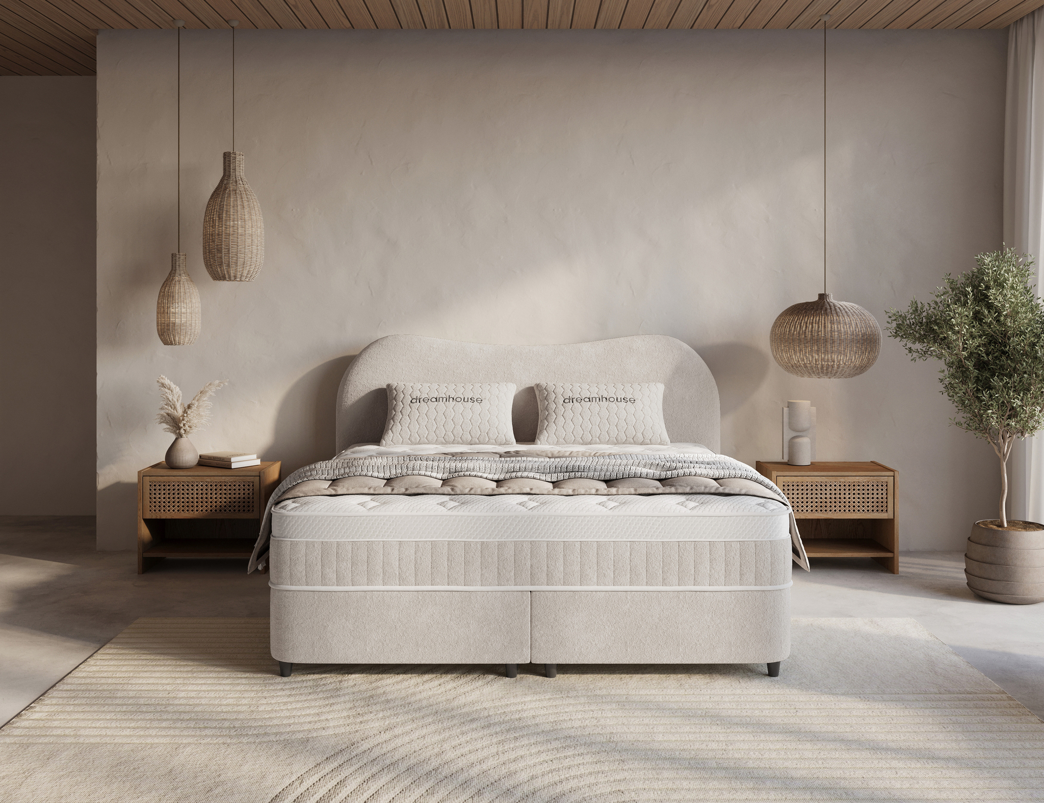 Boxspring Sotel Gebroken Wit 140x200 - Afbeelding 3
