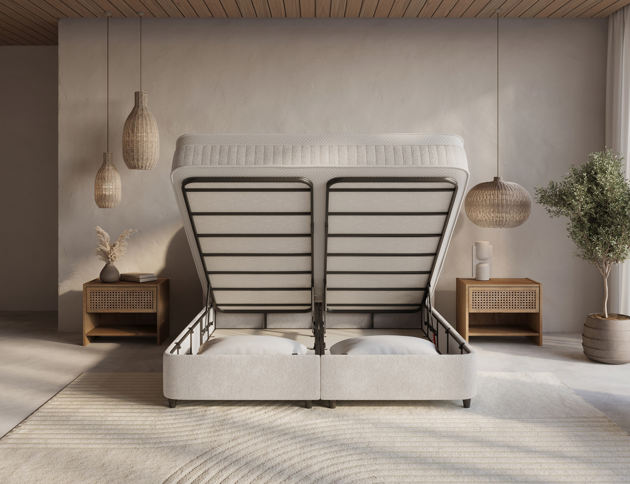 Boxspring Sotel Gebroken Wit 140x200 - Afbeelding 4