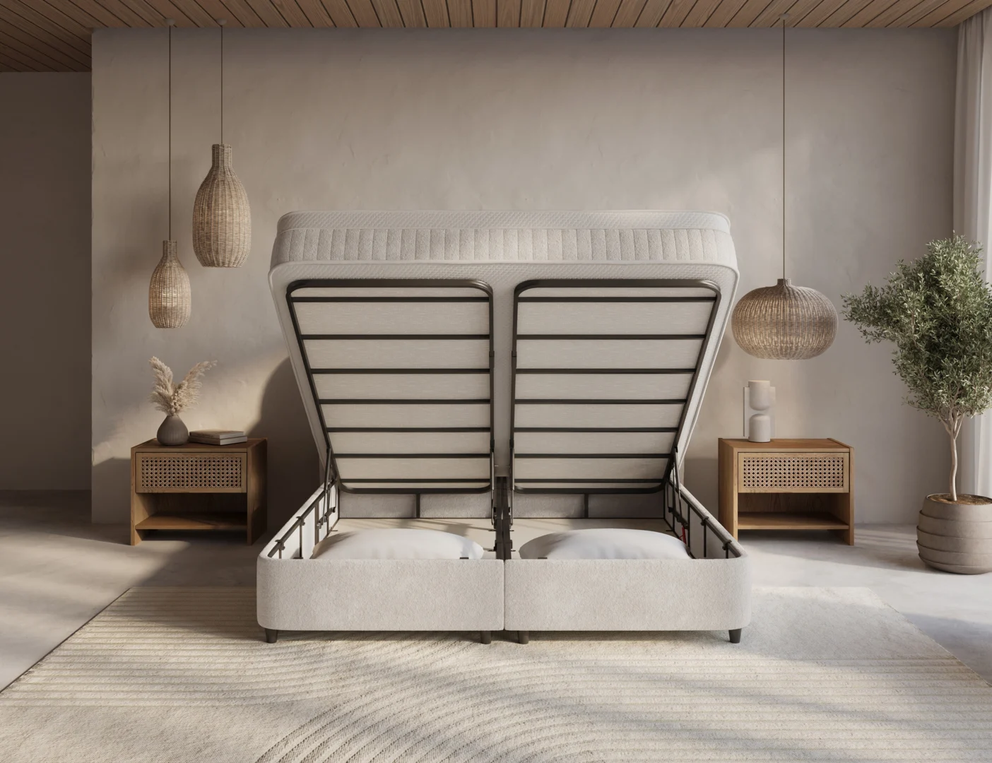 Boxspring Sotel Gebroken Wit 140x200 - Afbeelding 4
