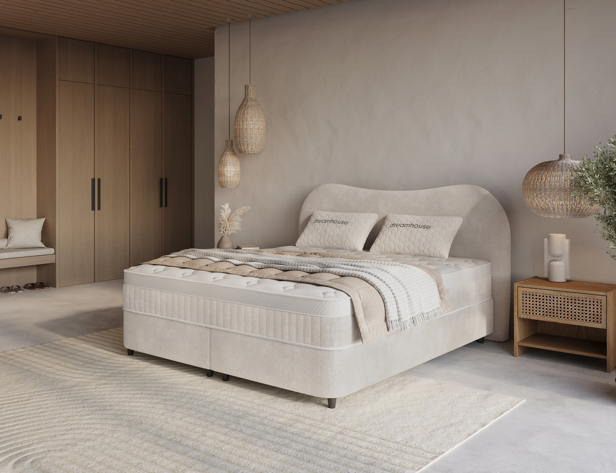 Boxspring Sotel Gebroken Wit 140x200 - Afbeelding 5