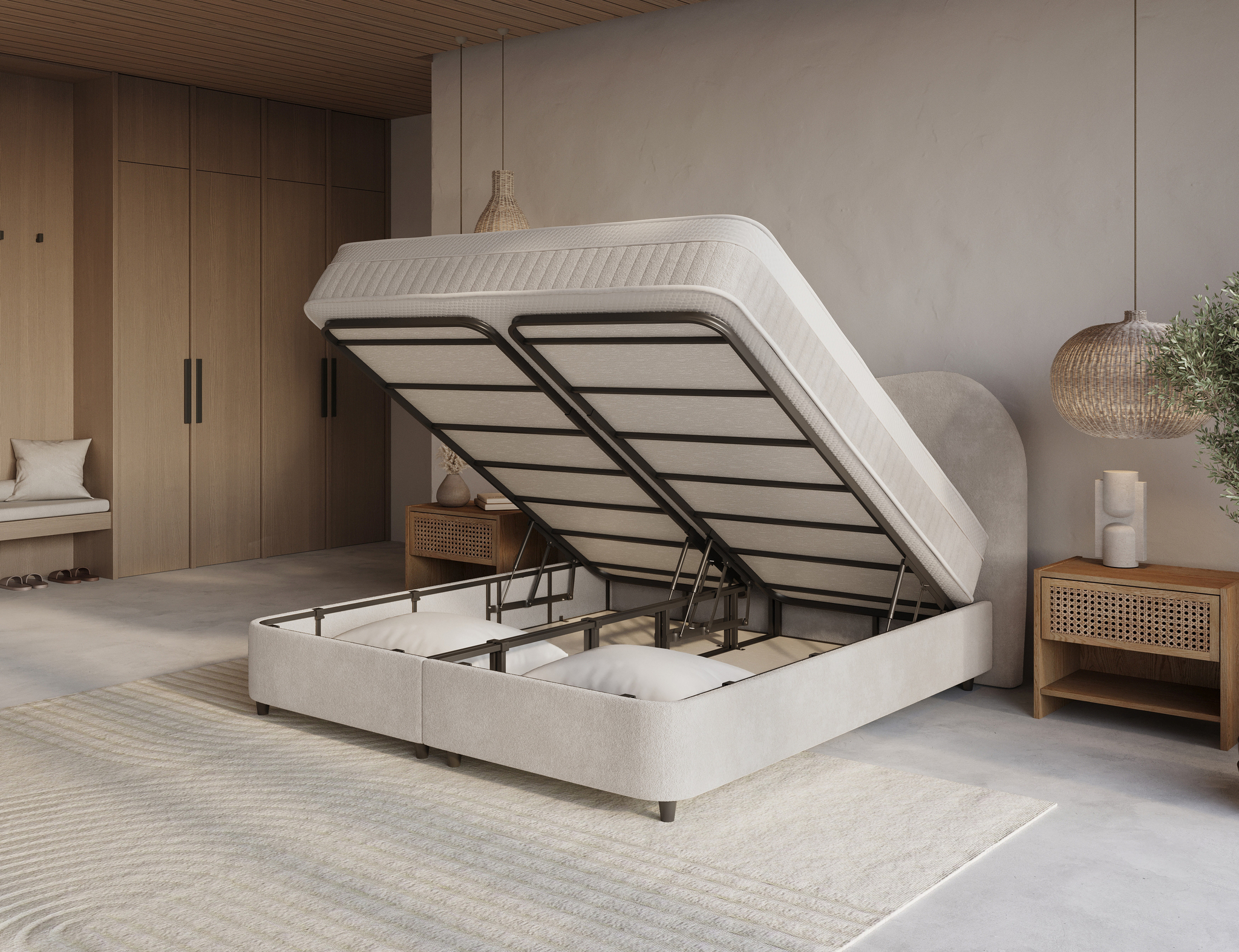 Boxspring Sotel Gebroken Wit 140x200 - Afbeelding 6