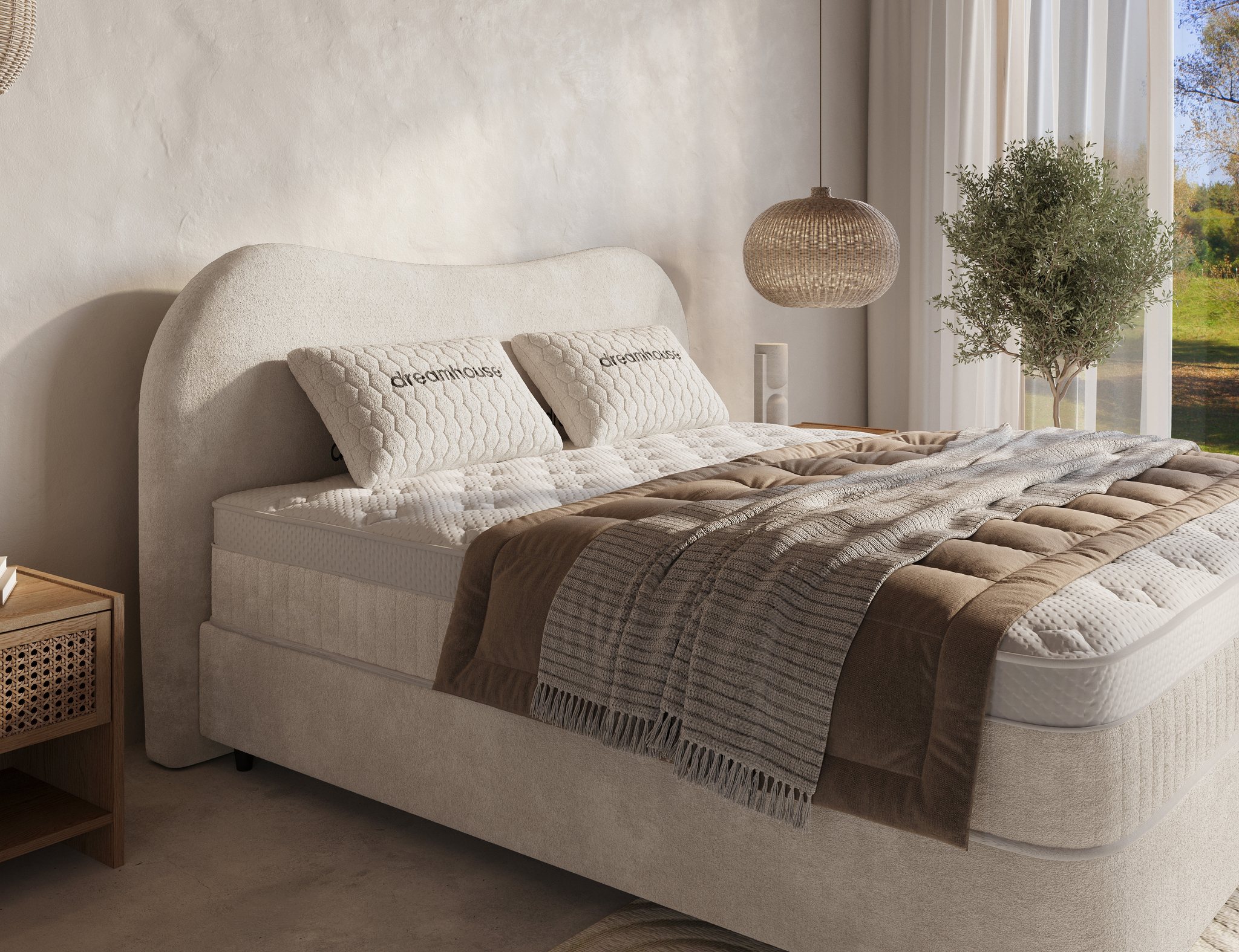 Boxspring Sotel Gebroken Wit 140x200 - Afbeelding 7