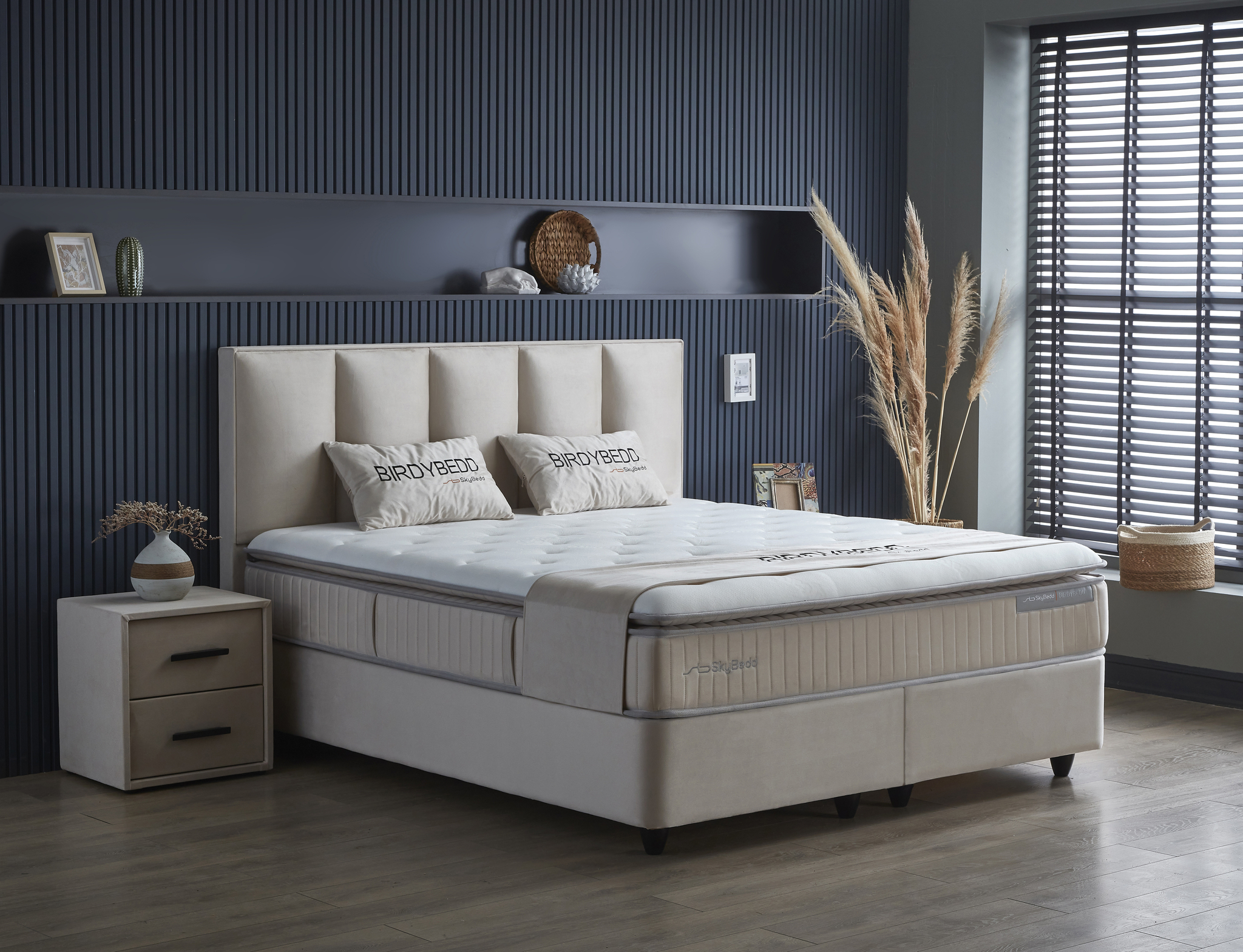 Boxspring Braallu Beige 180x200 - Afbeelding 3