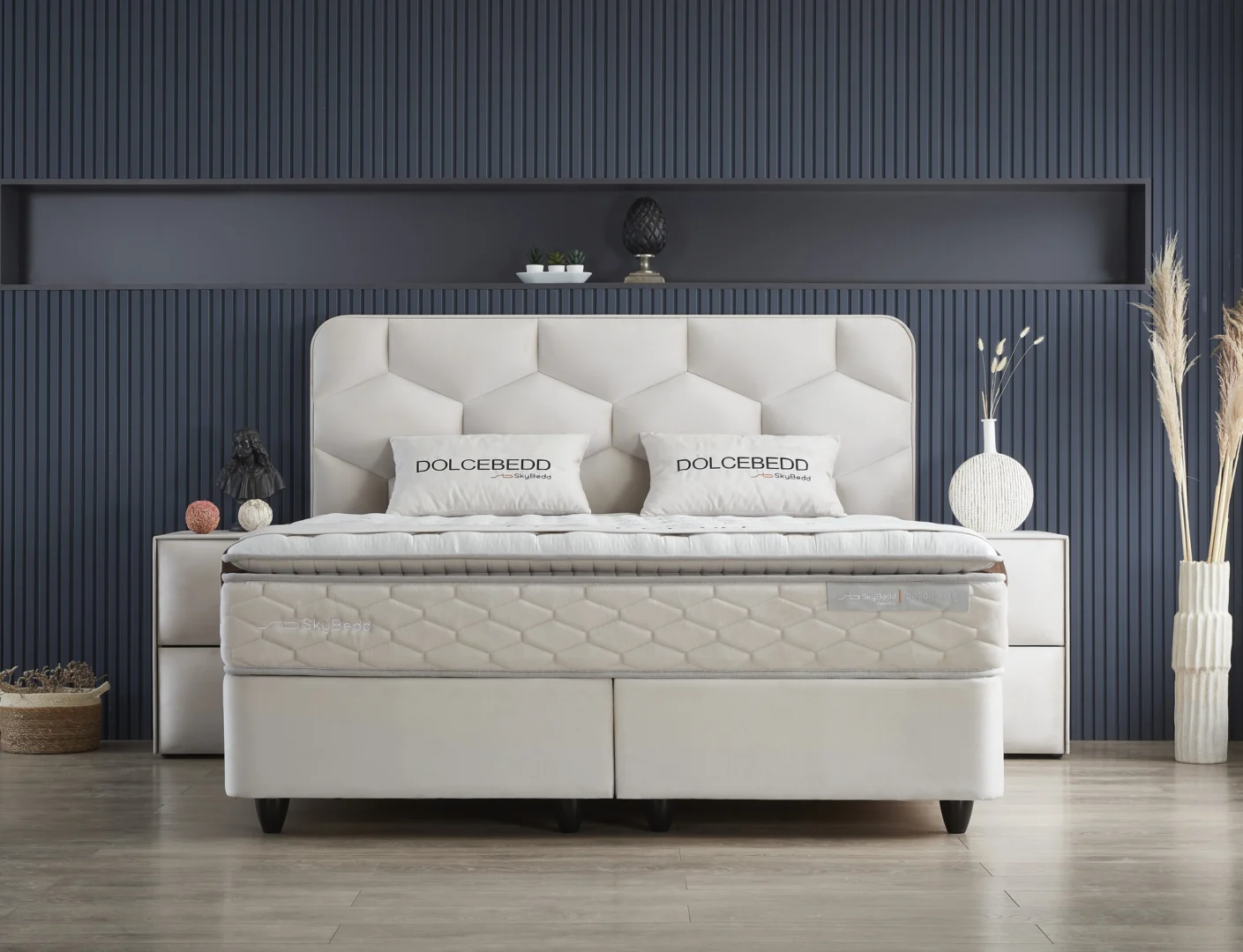 Boxspring Balk Beige 160x200 - Afbeelding 2