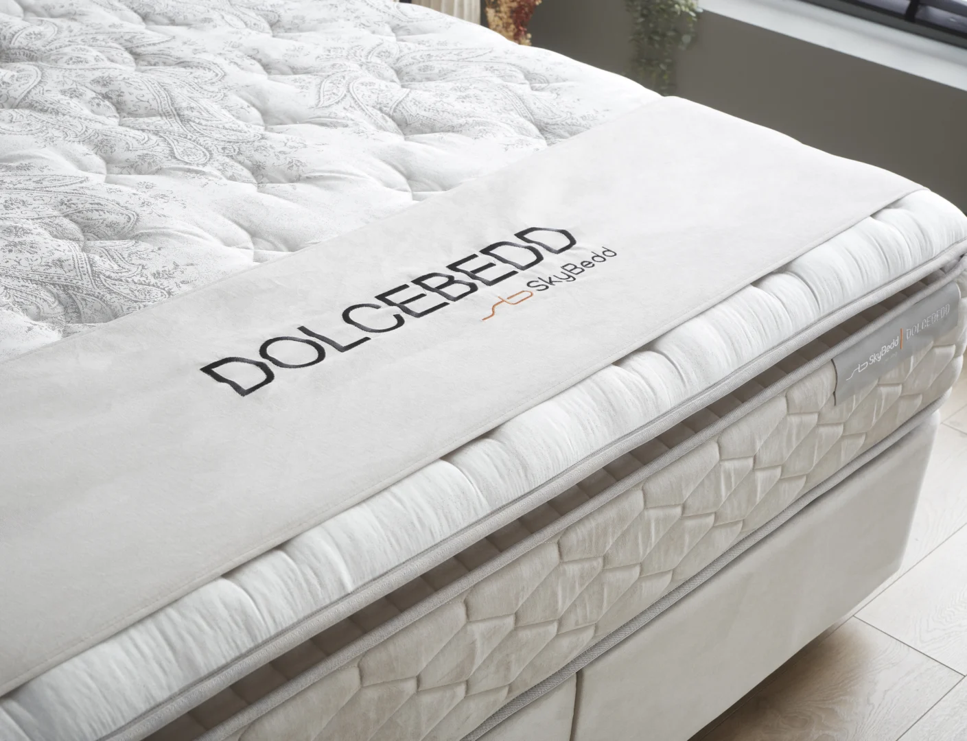Boxspring Balk Beige 160x200 - Afbeelding 6