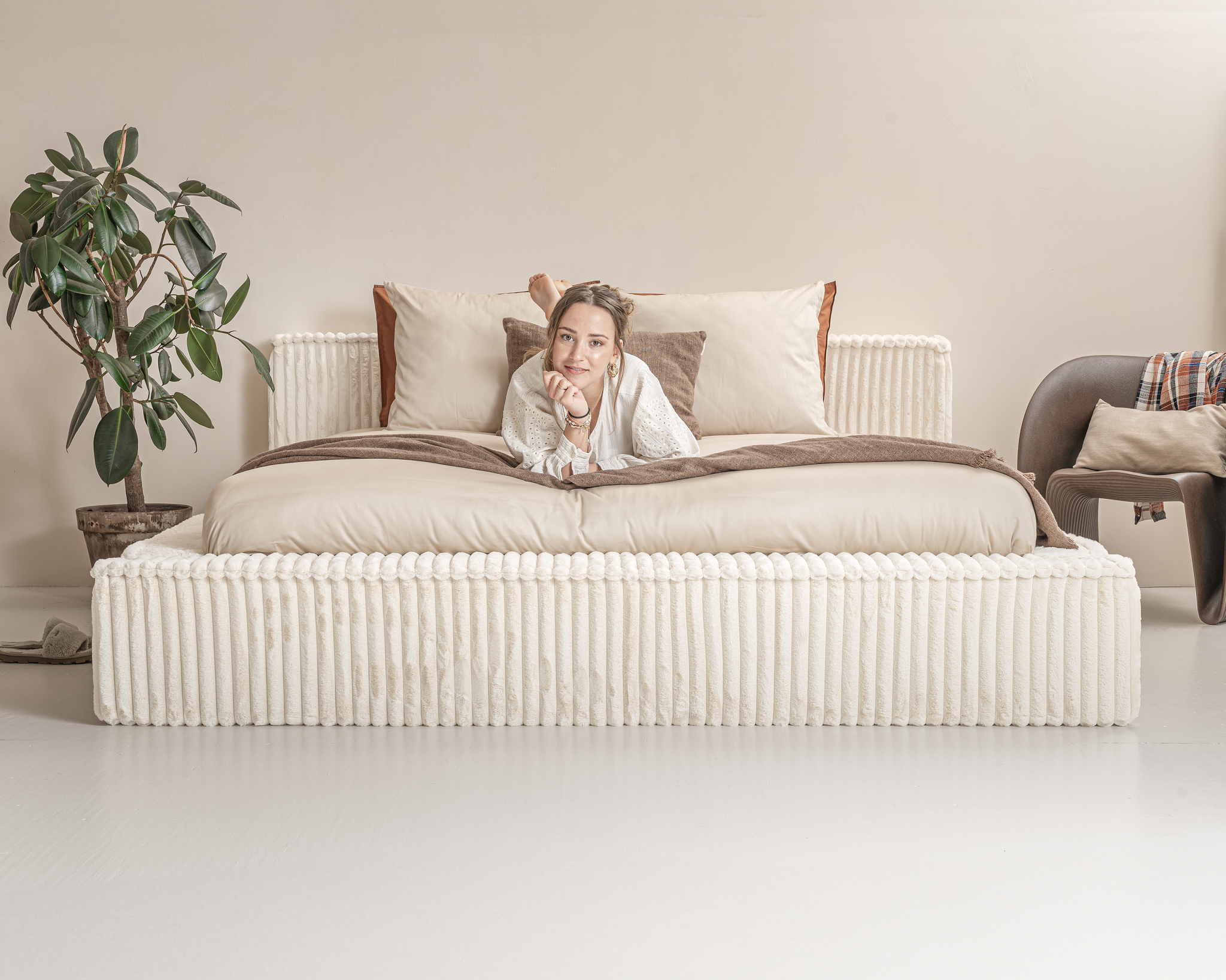 Boxspring Neekil Beige 160x200 - Afbeelding 11