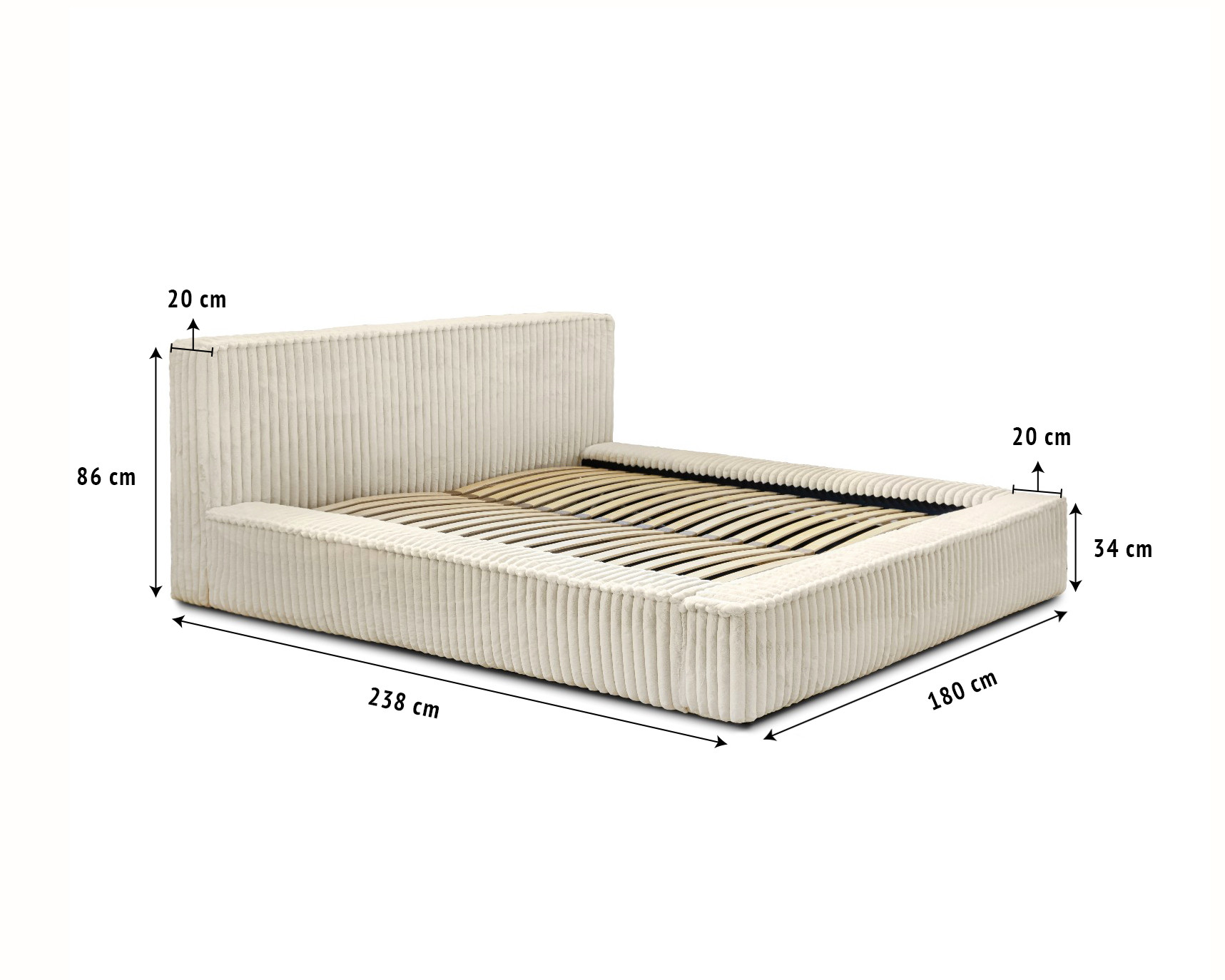 Boxspring Neekil Beige 160x200 - Afbeelding 17