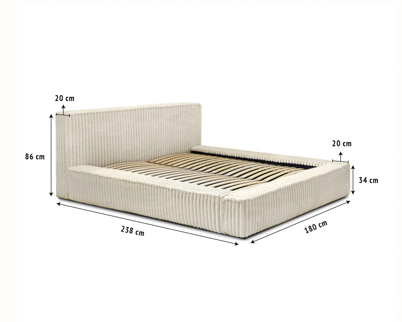 Boxspring Neekil Beige 160x200 - Afbeelding 17