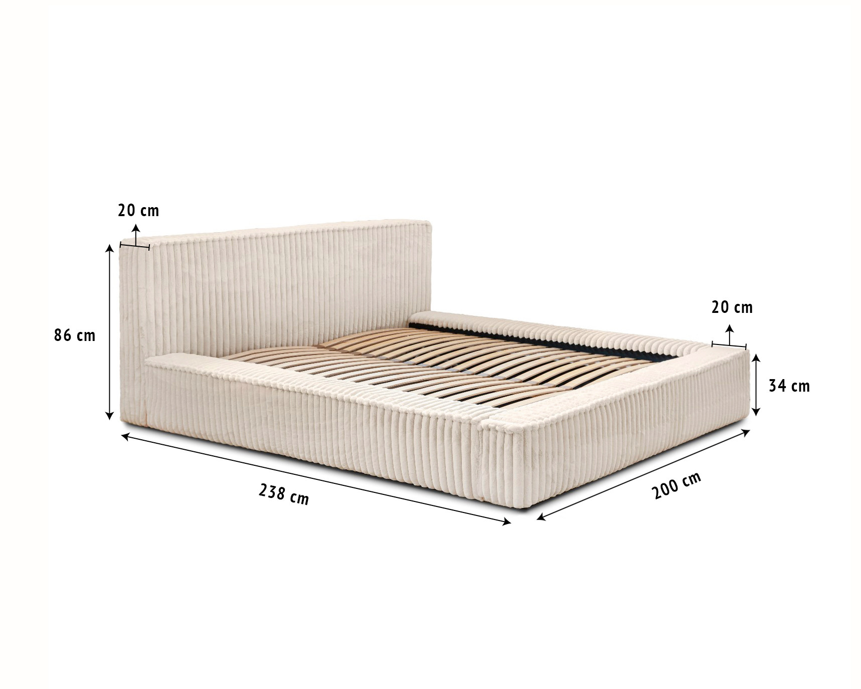 Boxspring Neekil Beige 160x200 - Afbeelding 18