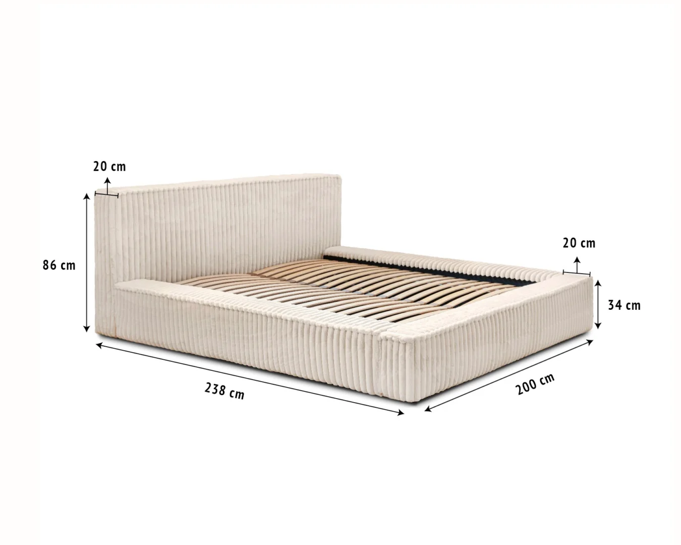 Boxspring Neekil Beige 160x200 - Afbeelding 18