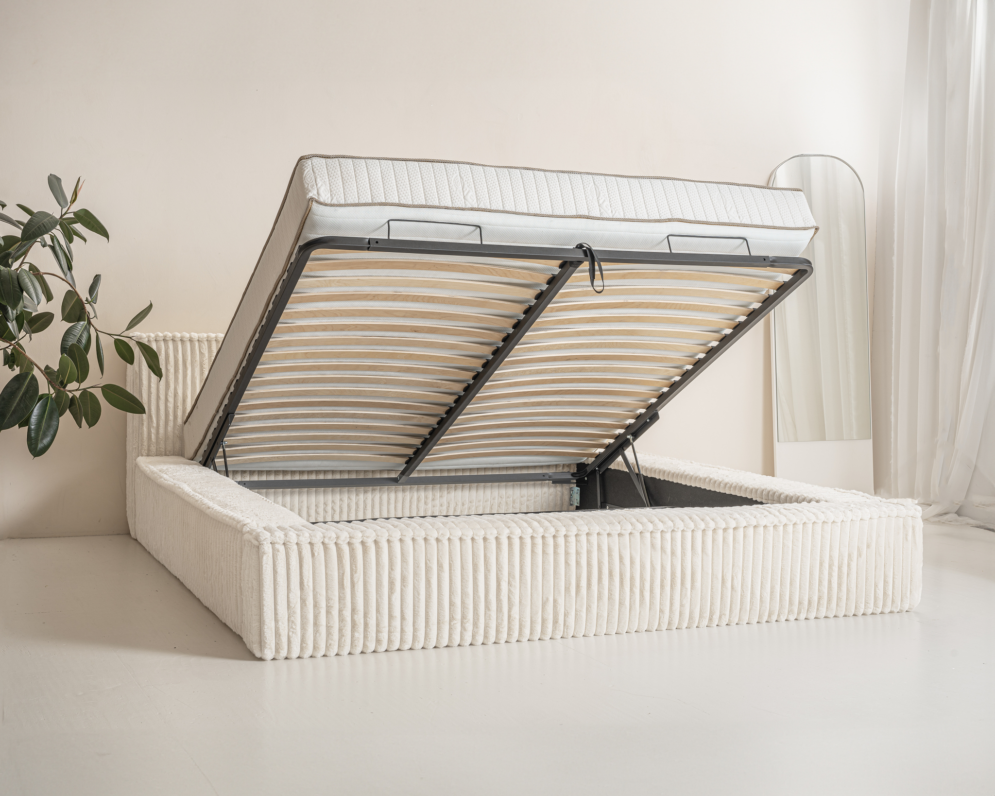 Boxspring Neekil Beige 160x200 - Afbeelding 5