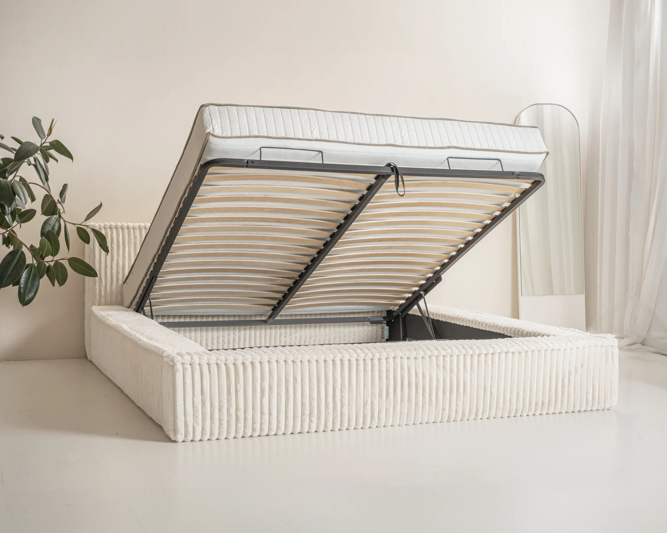Boxspring Neekil Beige 160x200 - Afbeelding 5