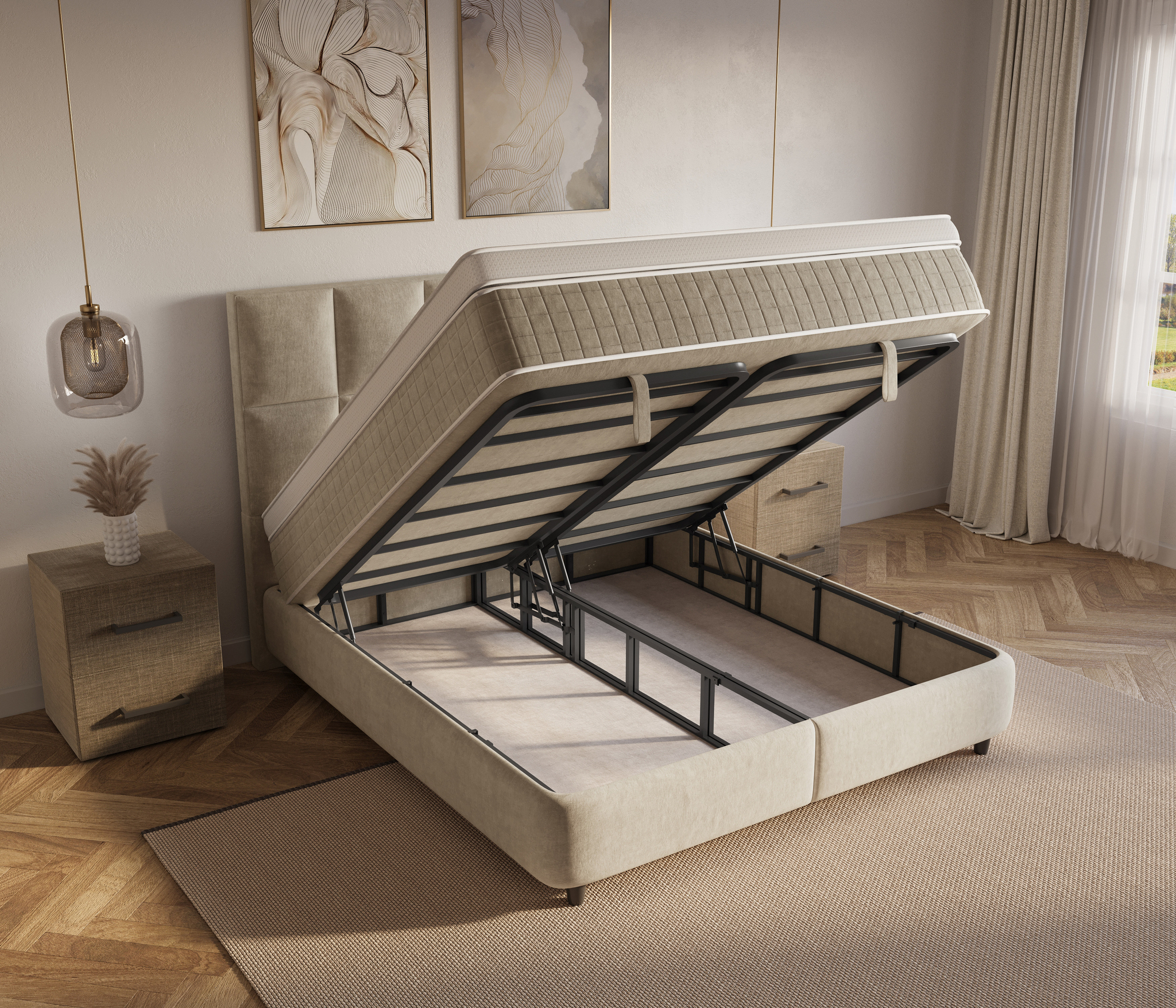 Boxspring Traurnir Beige 180x200 - Afbeelding 5