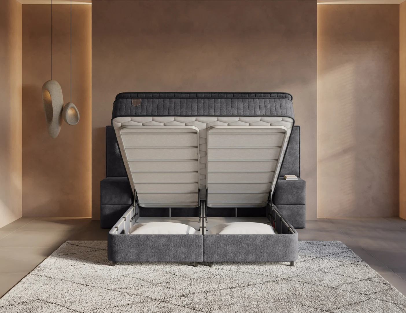 Boxspring Tollane Antraciet 160x200 - Afbeelding 4