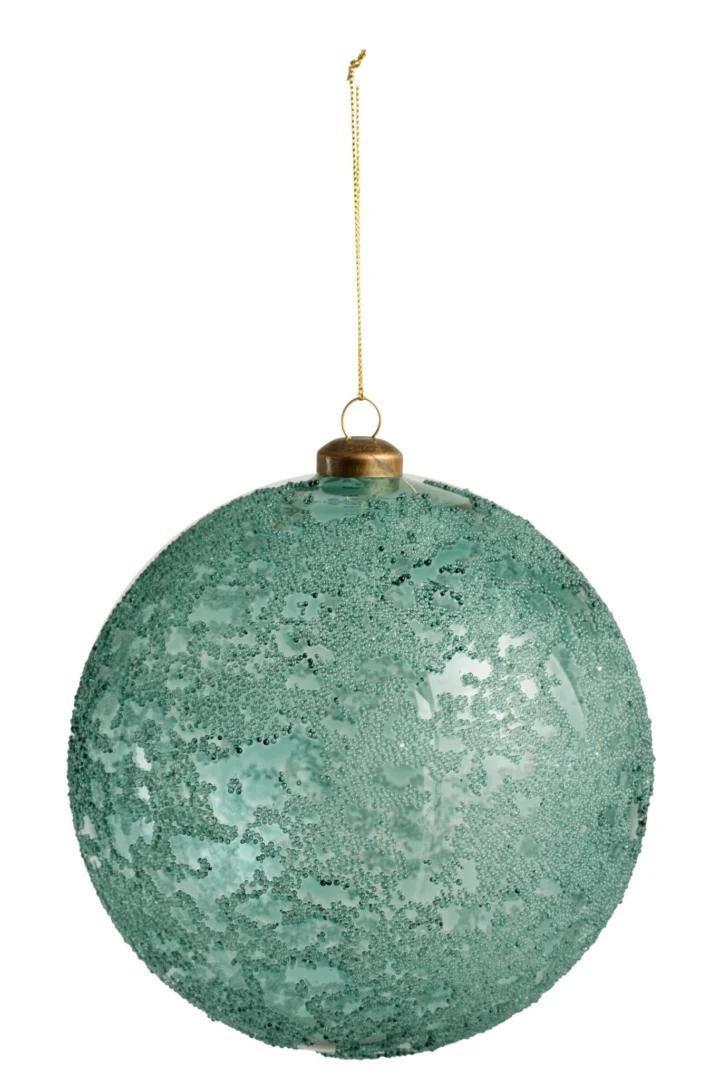 Kerstballen Sliresta Glas Blauw - Afbeelding 3