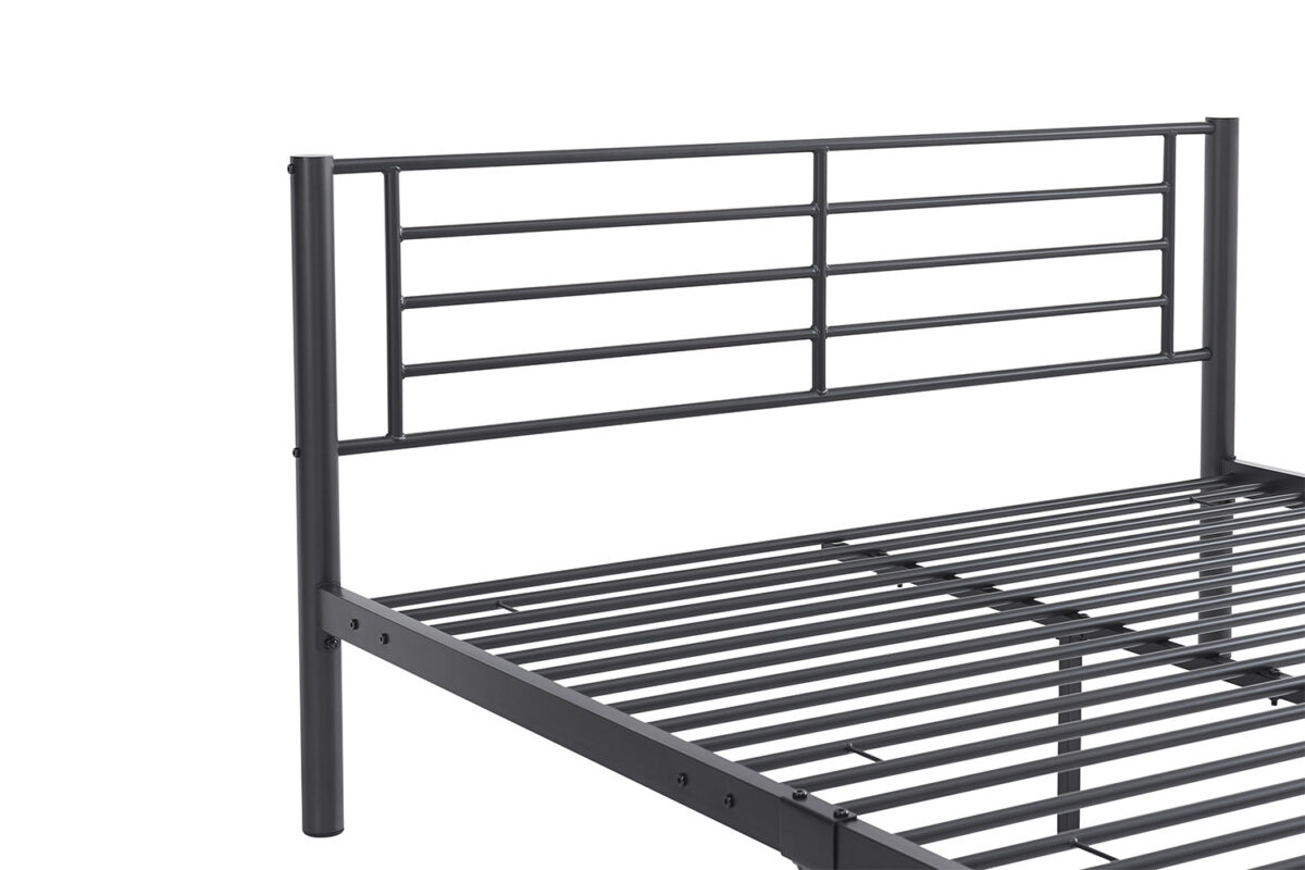 Bed Utrecht 160x200 donkergrijs metaal Industrieel – foto 5