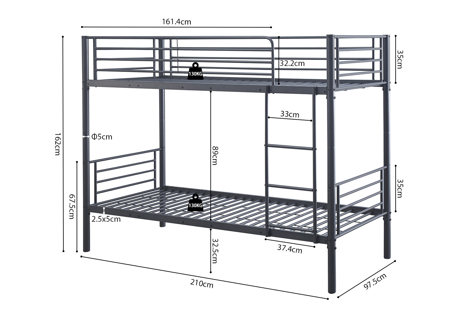 Stapelbed Flaldona 90x200 - Afbeelding 7