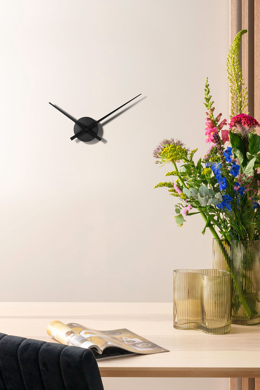 Wandklok Cookello Zwart - Afbeelding 4