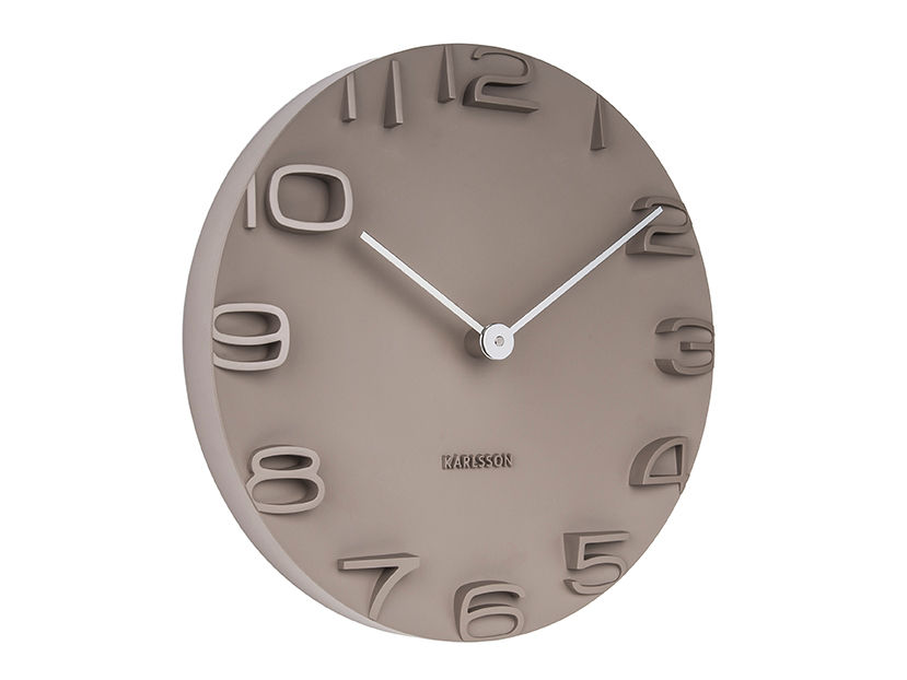 Wandklok Mamel Warm Grijs