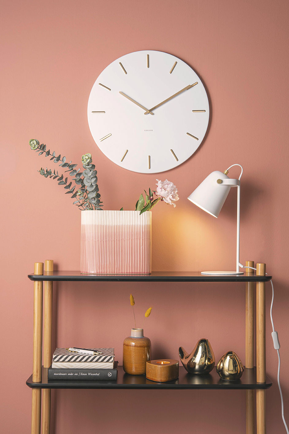 Wandklok Lessal Wit - Afbeelding 3
