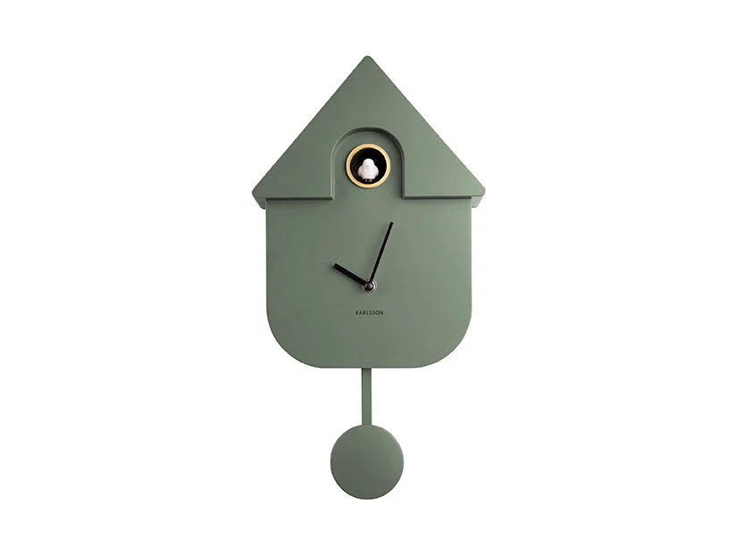 Wandklok Nooskek groen metaal - Afbeelding 2