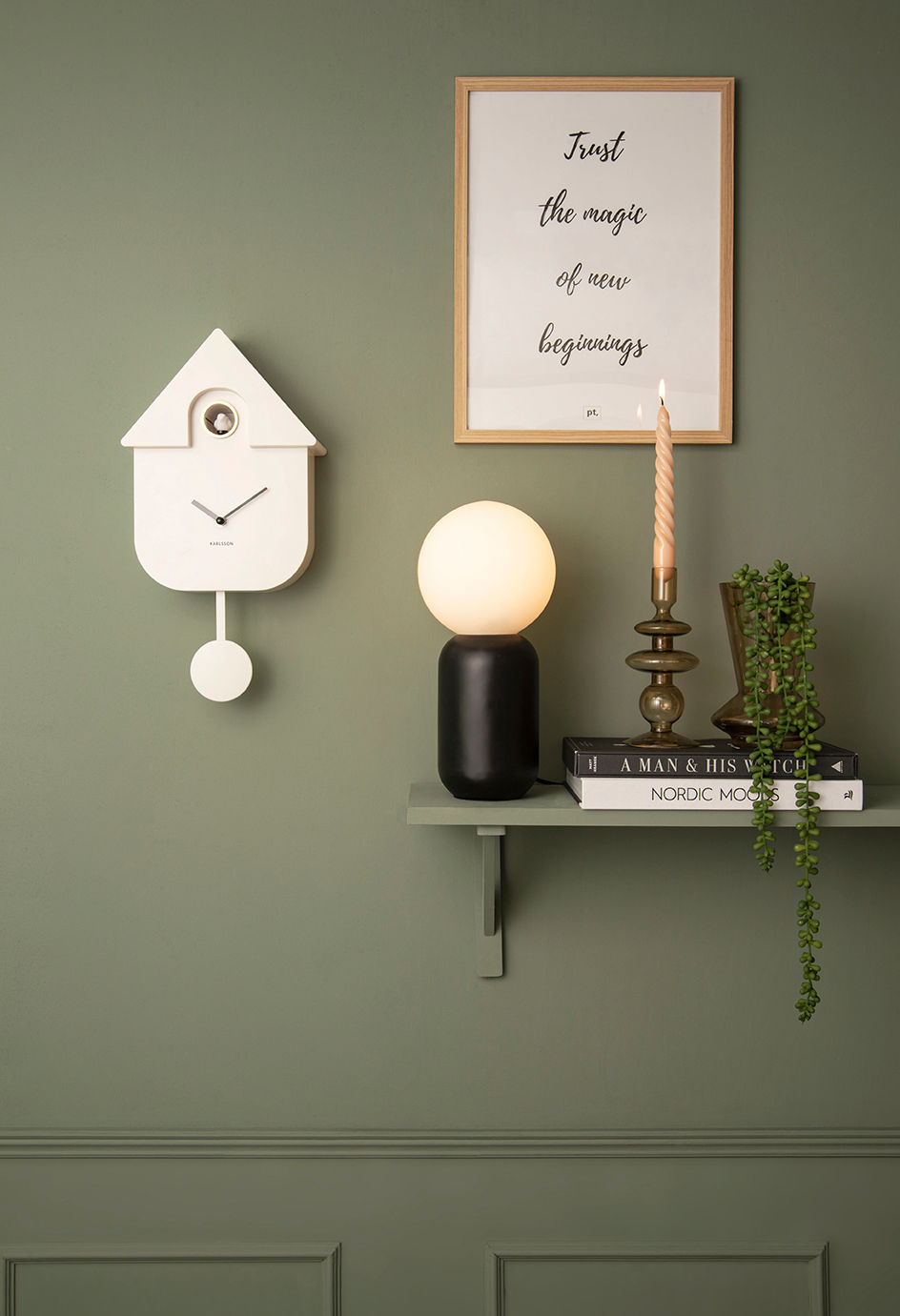 Wandklok Una Wit - Afbeelding 4