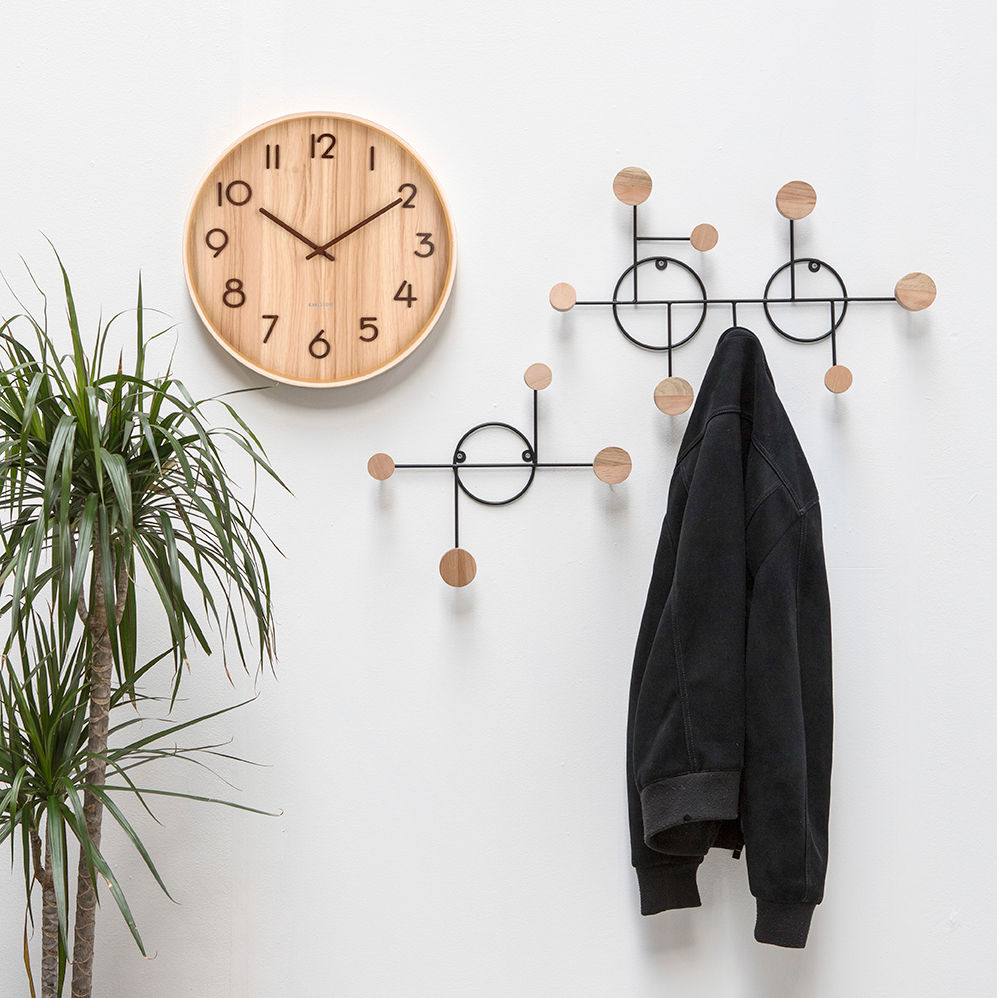 Wandklok Poomino Walnoot - Afbeelding 4