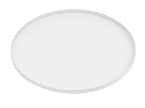 Dienblad Slunda wit metaal, rond en strak design voor tafel, dressoir of salontafel